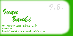 ivan banki business card