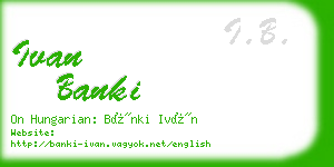 ivan banki business card